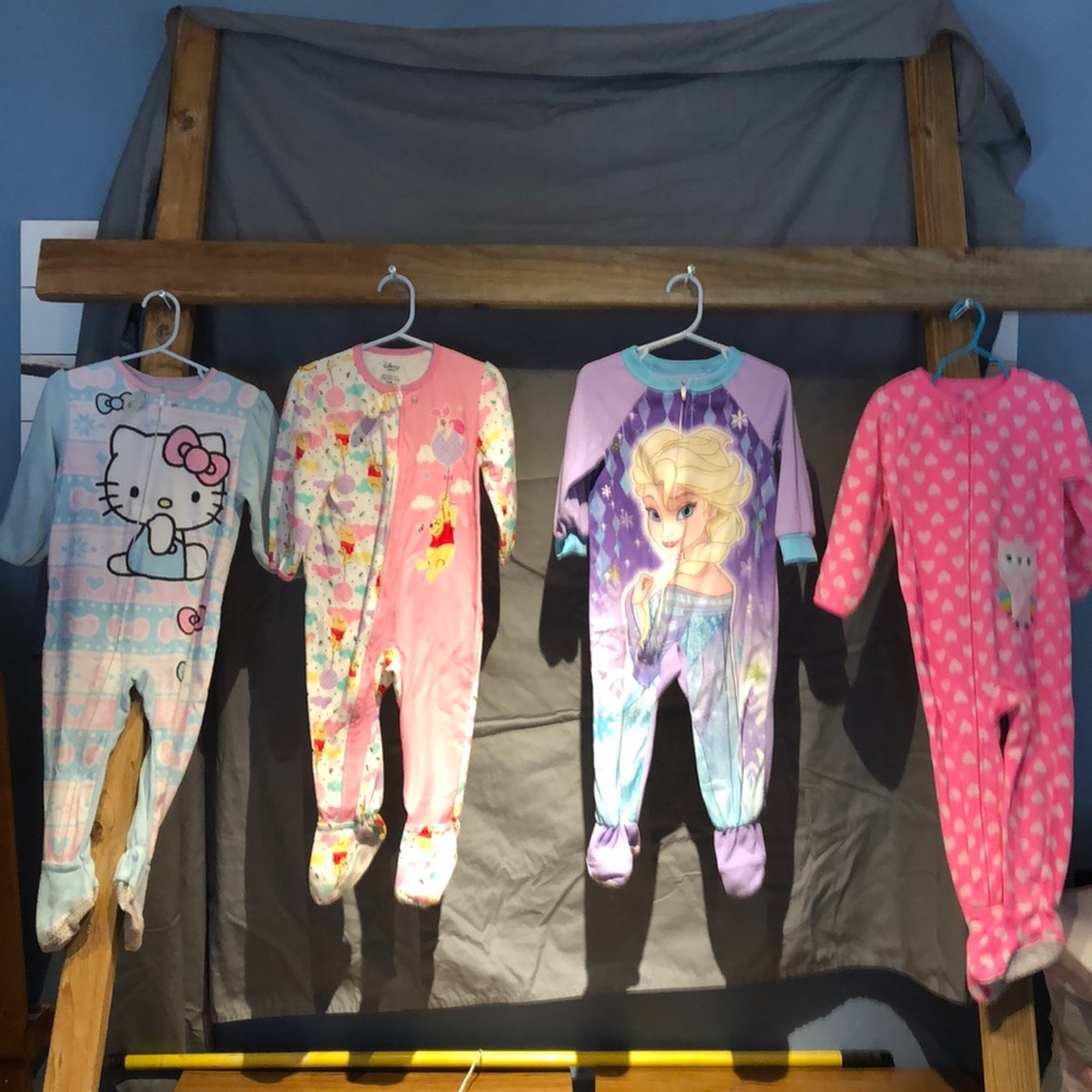 Four girls onesie’s; pajamas (package deal)